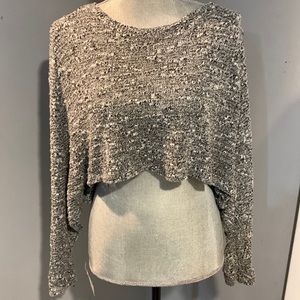 Sparkle and fade beautiful crop light knit sweater